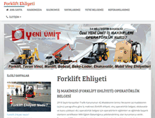 Tablet Screenshot of forkliftehliyeti.com